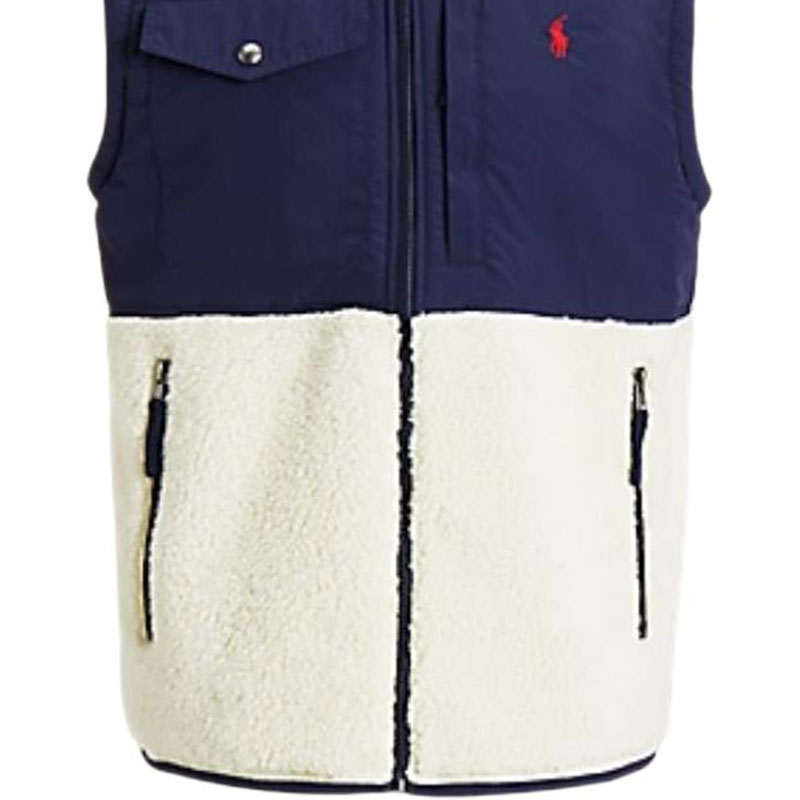 Polo Ralph Lauren Вышитый логотипом флисовый жилет, Blue — фото 4