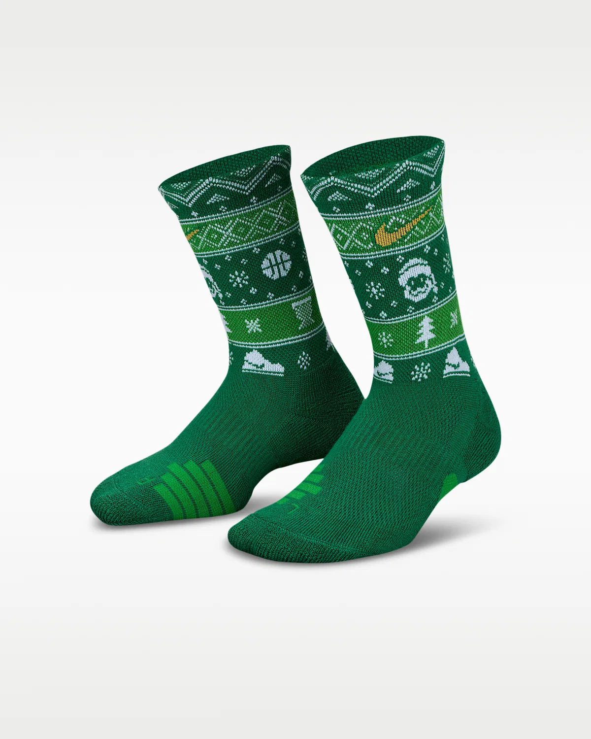 Детские носки Nike Dri-FIT Holiday Elite Crew, Green