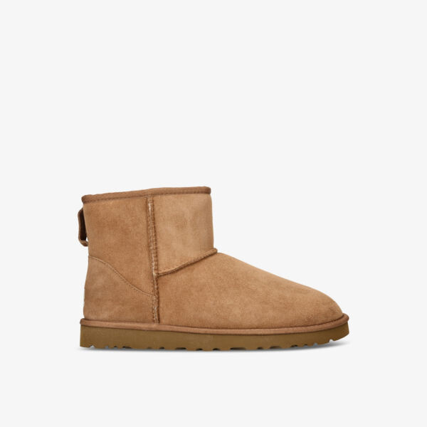 

Классические ботильоны из замши и овчины с нашивкой-логотипом Ultra Mini Ugg, цвет tan