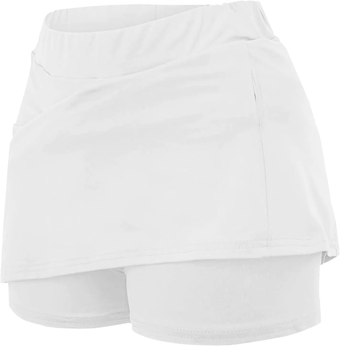 Спортивная юбка-шорты женская, Athletic Skorts, белый — фото 4