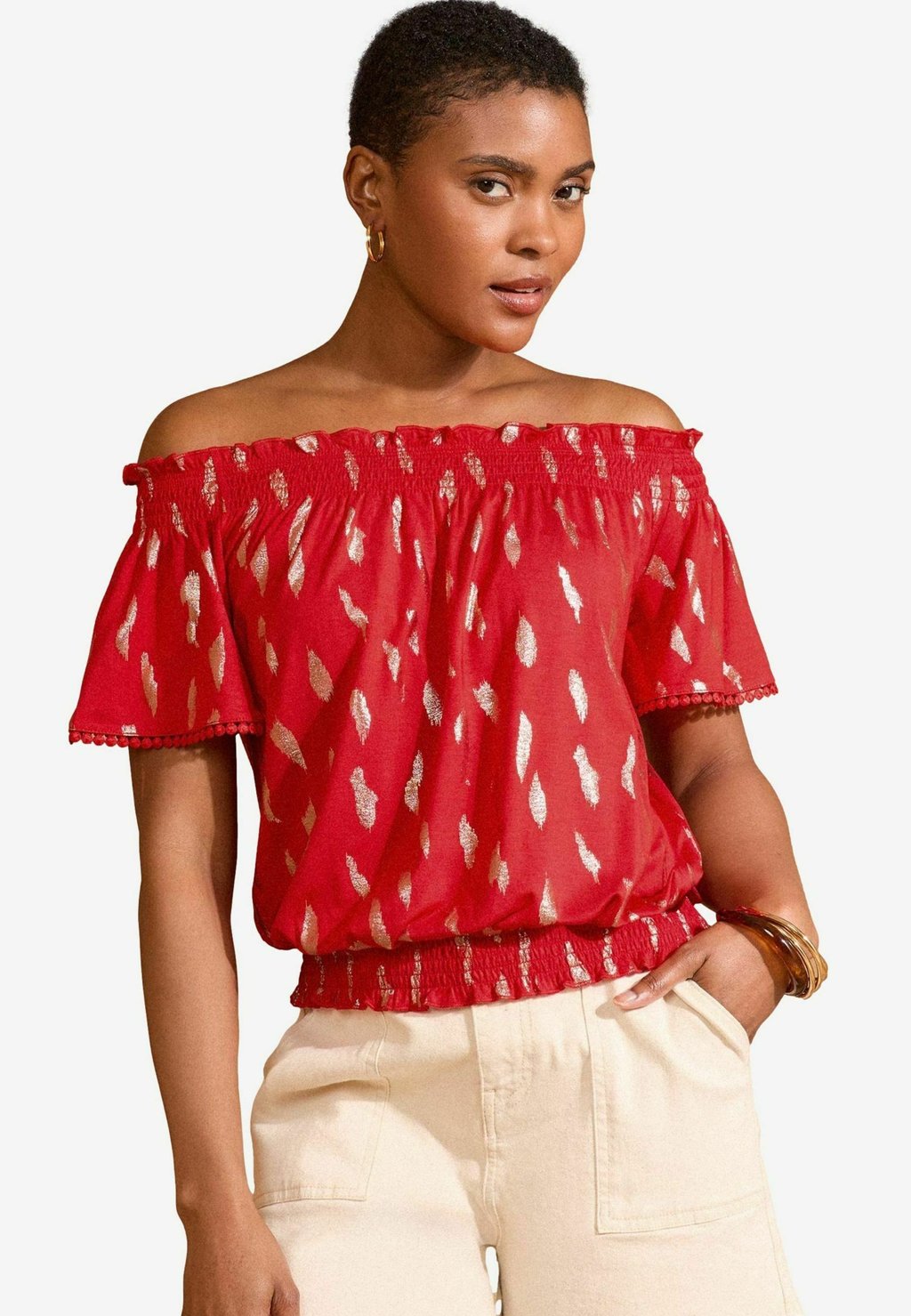 

Блуза REGULAR FIT - BARDOT - Print T-shirt Love & Roses, красный