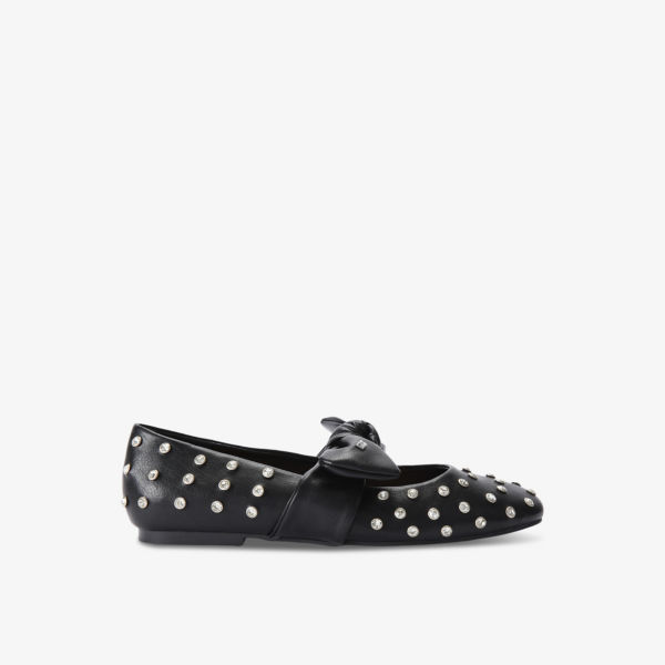 Кожаные балетки Master stud 2 с заклепками Kg Kurt Geiger, черный