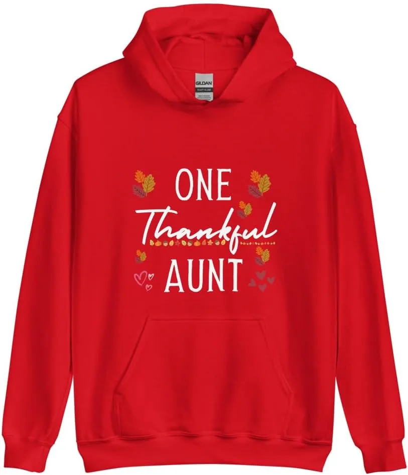 Толстовка One Thankful Aunt Thanksgiving Family Unisex Generic, красный