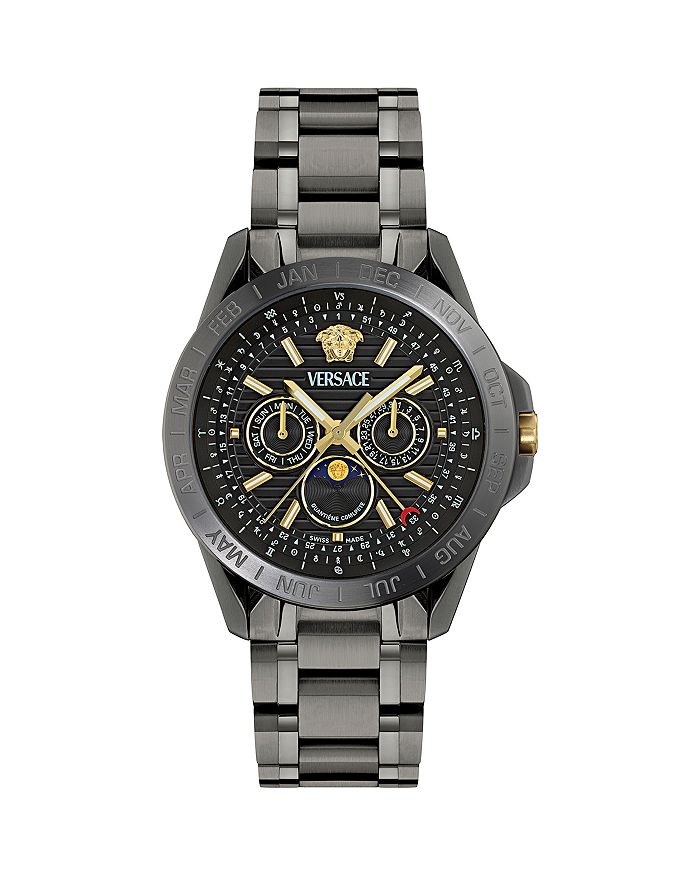 

V-Galaxy Moonphase Watch, 43mm – Часы V-Galaxy с индикатором лунных фаз, 43 мм Versace, черный