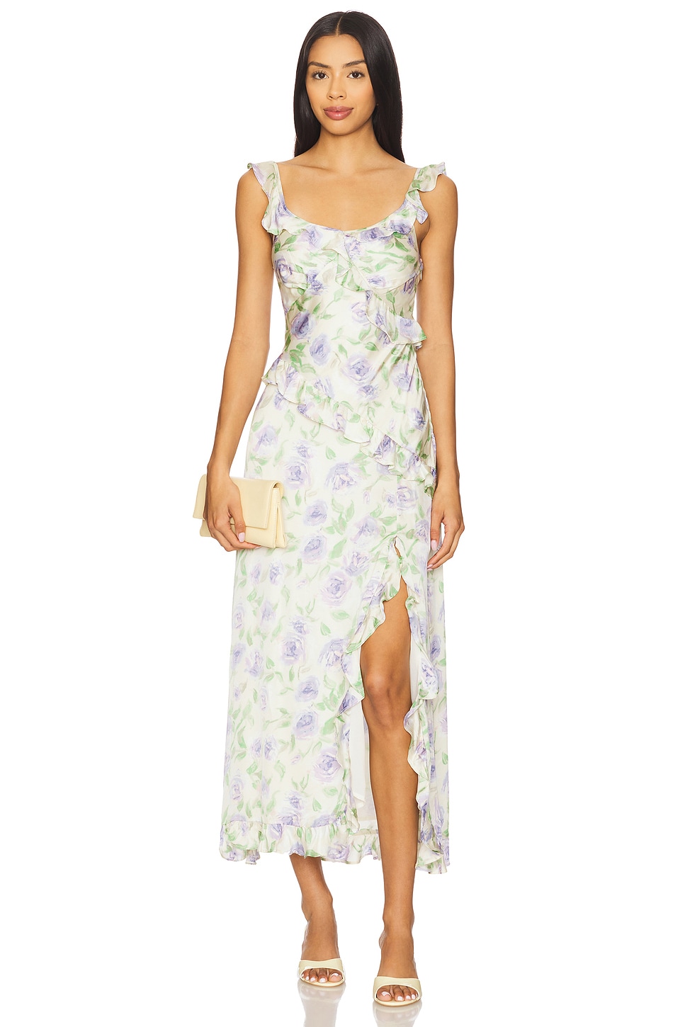 

Платье Rosalina Astr The Label, cream lavender floral