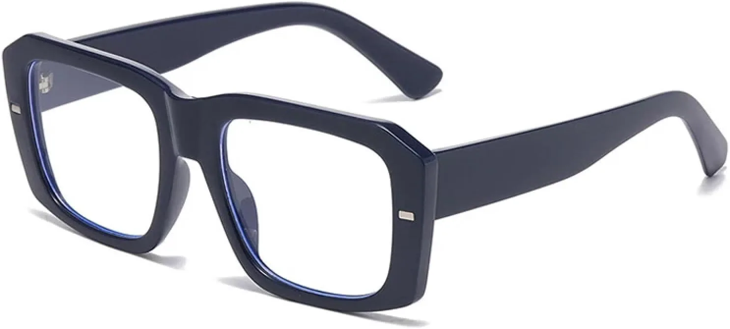 

Модные женские солнцезащитные очки в винтажном стиле с заклепками, панк-стиль, мужские солнцезащитные очки с защитой от УФ-излучения UV400 TOIPASTN, Dark Blue Clear