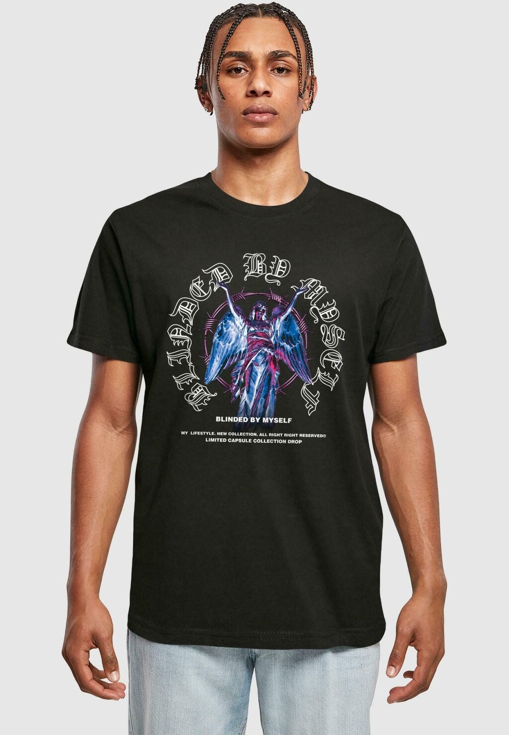 

Футболка с принтом BLINDED BY MYSELF TEE Mister Tee, черный
