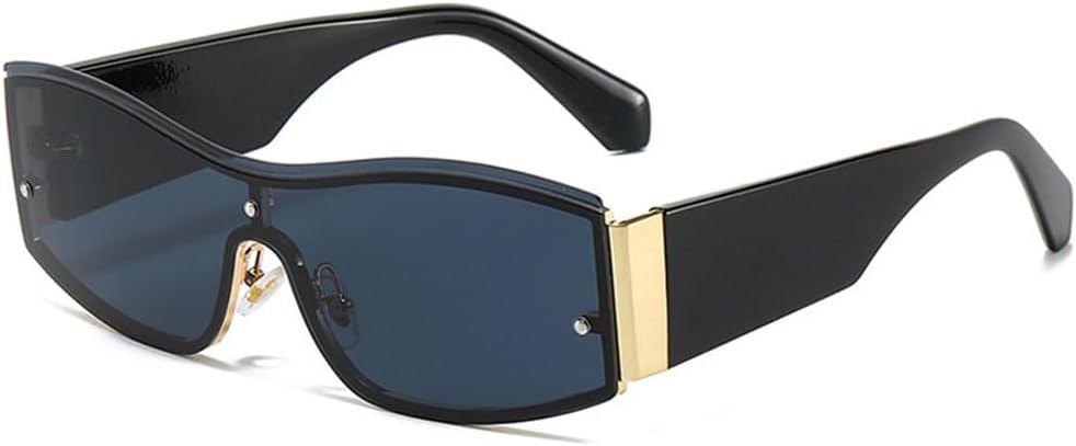 

Солнцезащитные очки UV400 с защитой от ультрафиолета — цельные, без оправы, с градиентным покрытием, подходят для женщин и мужчин, для бега и занятий спортом на открытом воздухе UYPTK, Gold-black