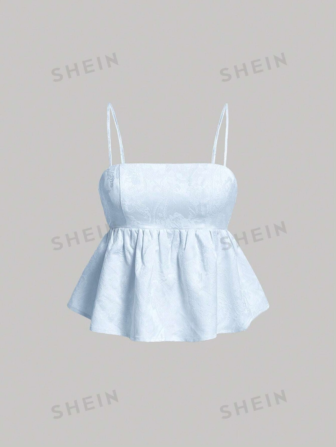 

Майка женская винтажная Shein Mod Babydoll в розовую клетку, голубой