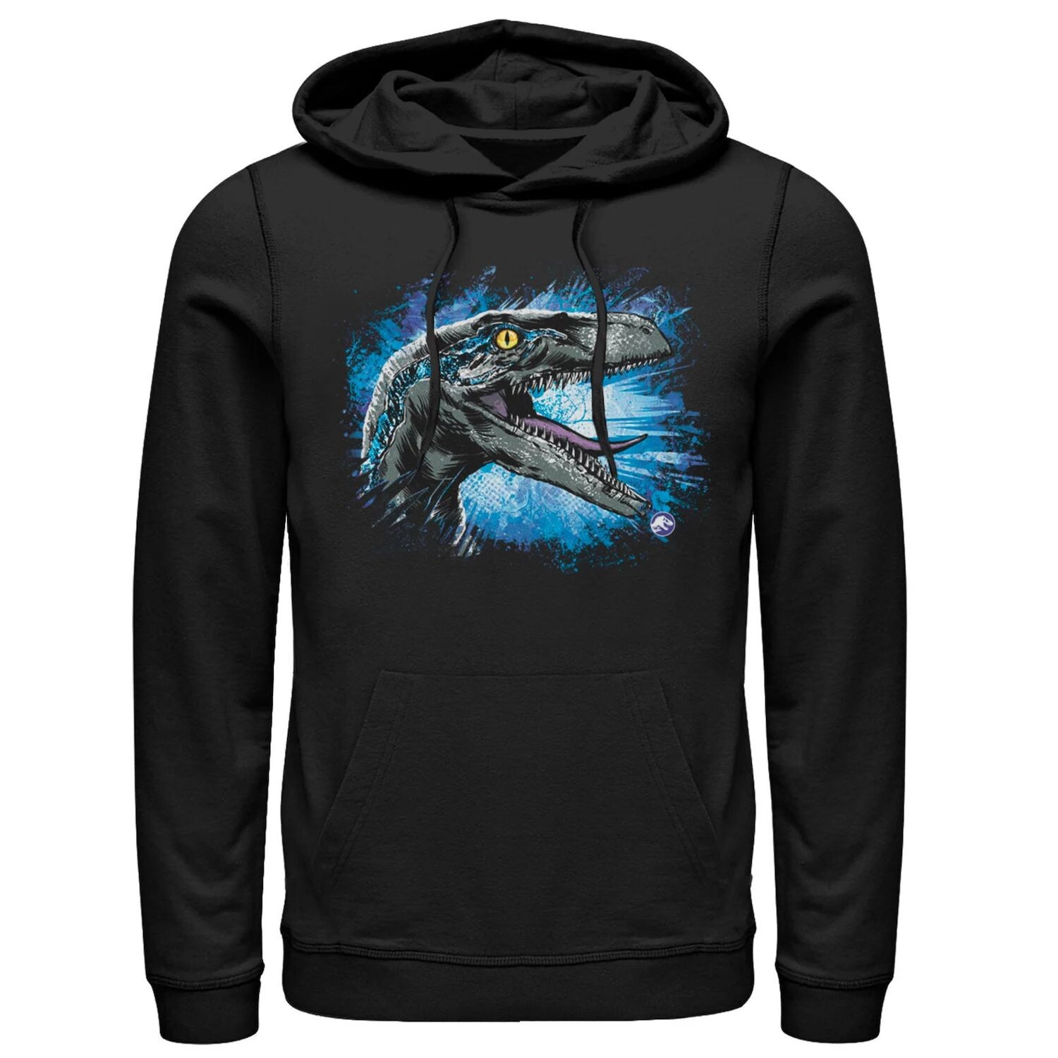 

Мужская синяя толстовка с капюшоном Raptor Splatter Jurassic World, черный