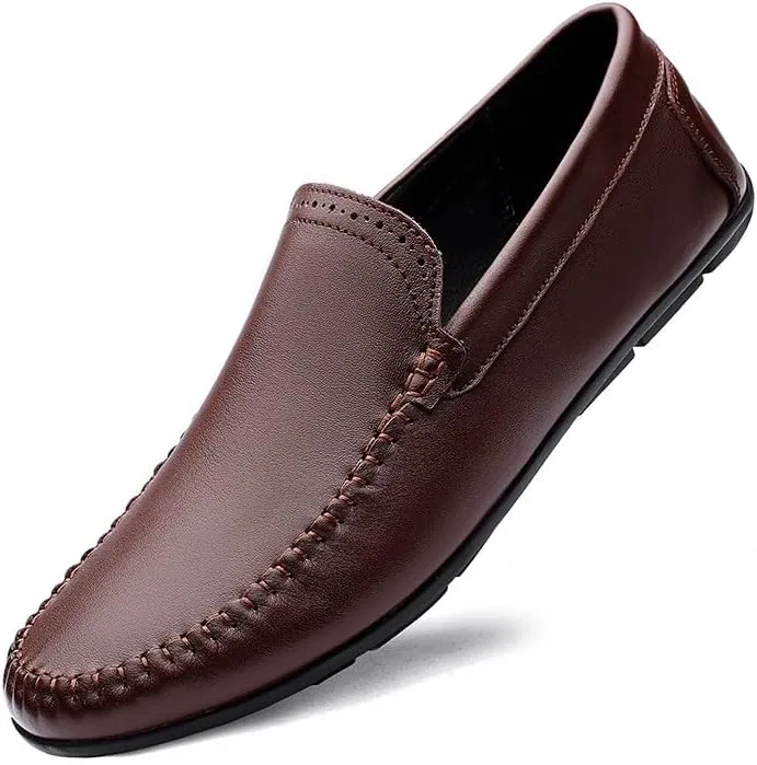 Лоферы кожаные TAYGUM Brown