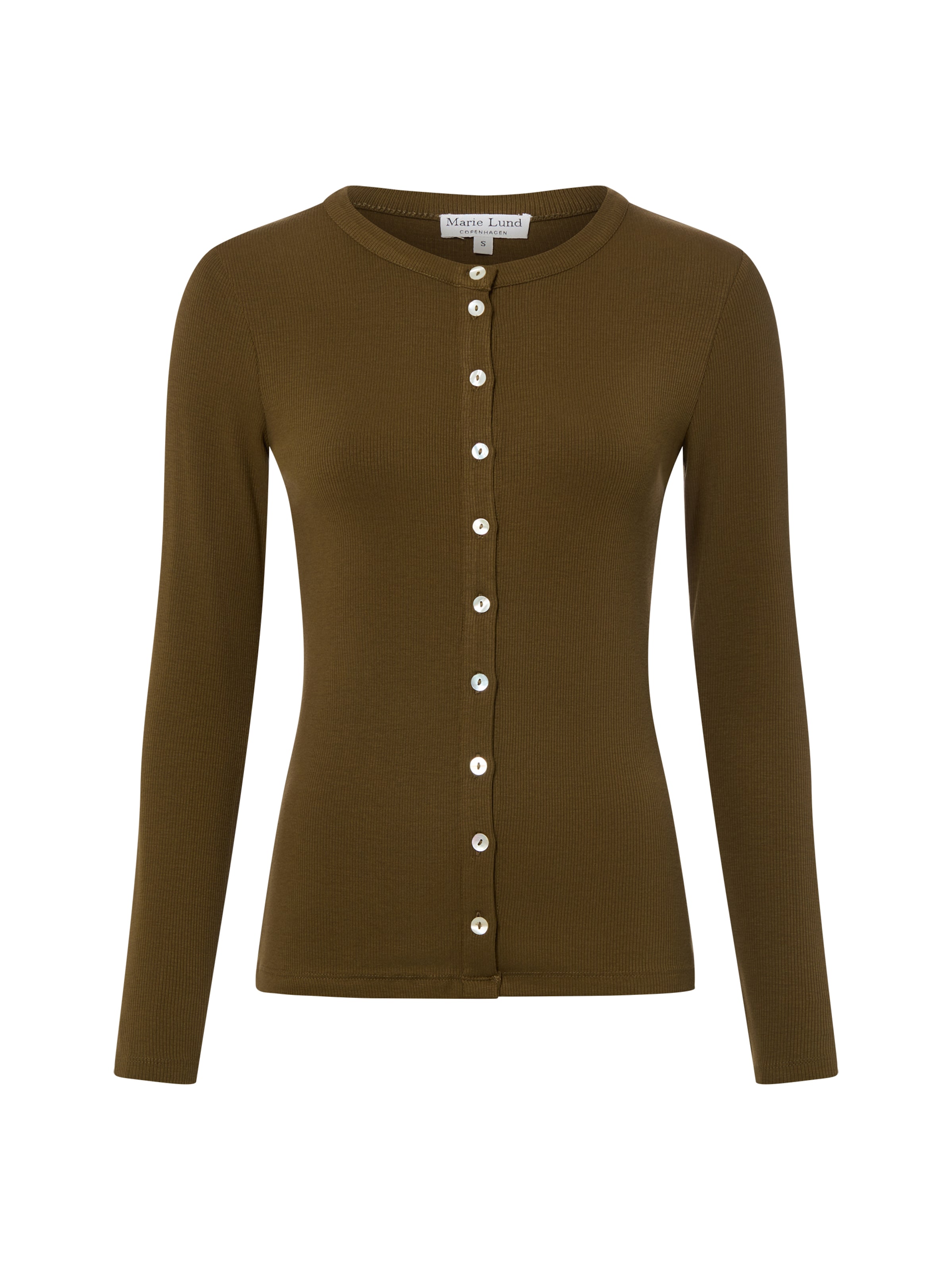 

Marie Lund Кардиган вязаный в оливковом цвете