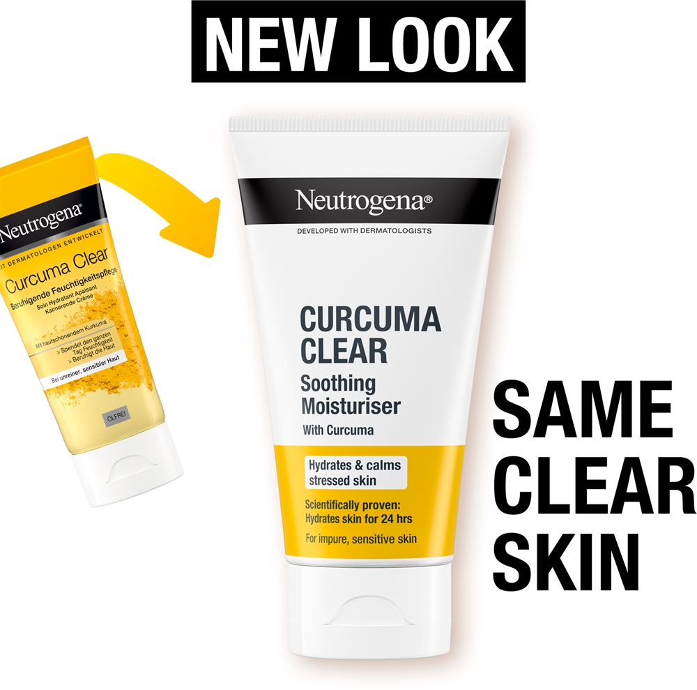 Крем для лица SPF NEUTROGENA Прозрачный успокаивающий и увлажняющий с куркумой — фото 3
