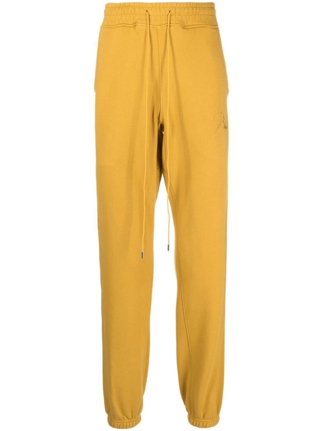 

RHUDE спортивные брюки с кулиской и вышитым логотипом, желтый