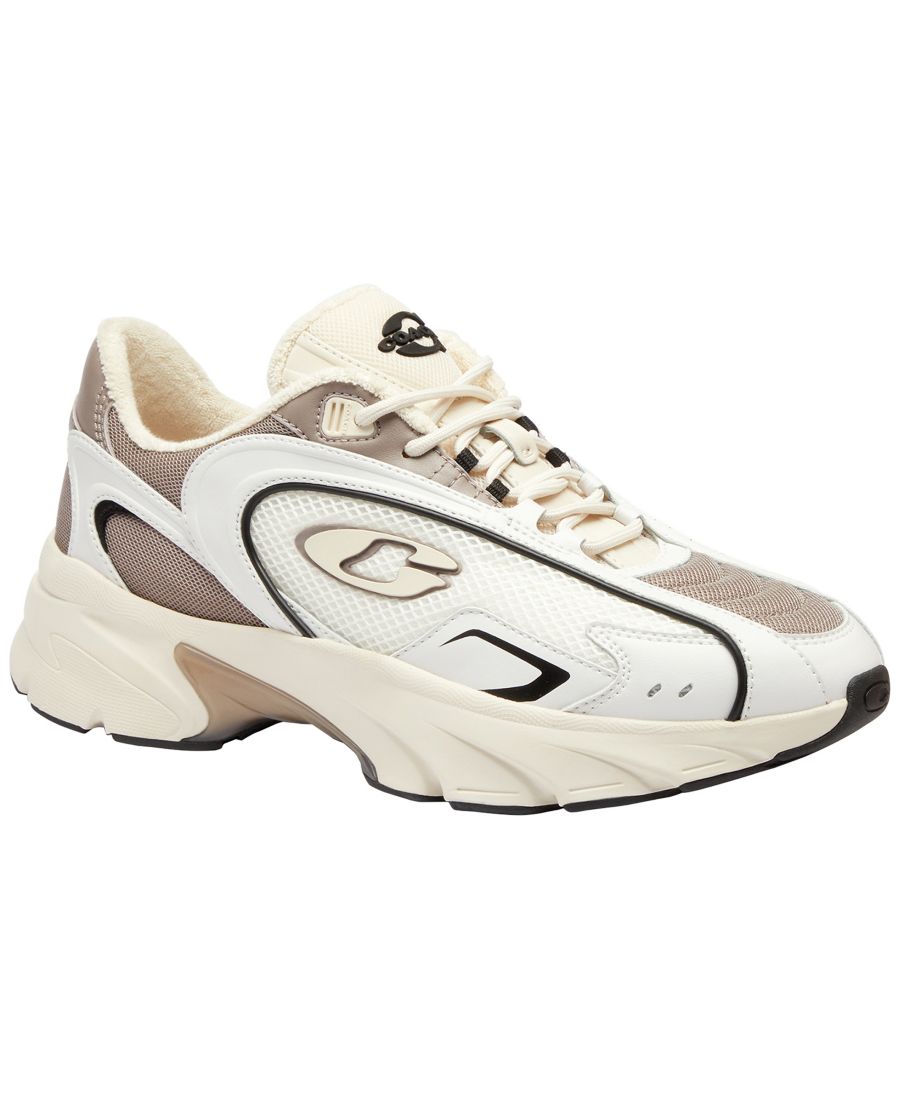 

Мужские кроссовки Bolt Runner на шнуровке COACH, Ivory