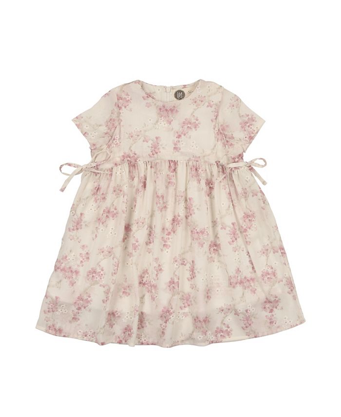 

Платье с коротким рукавом и бантом для девочек - Little Kid Maniere, розовый