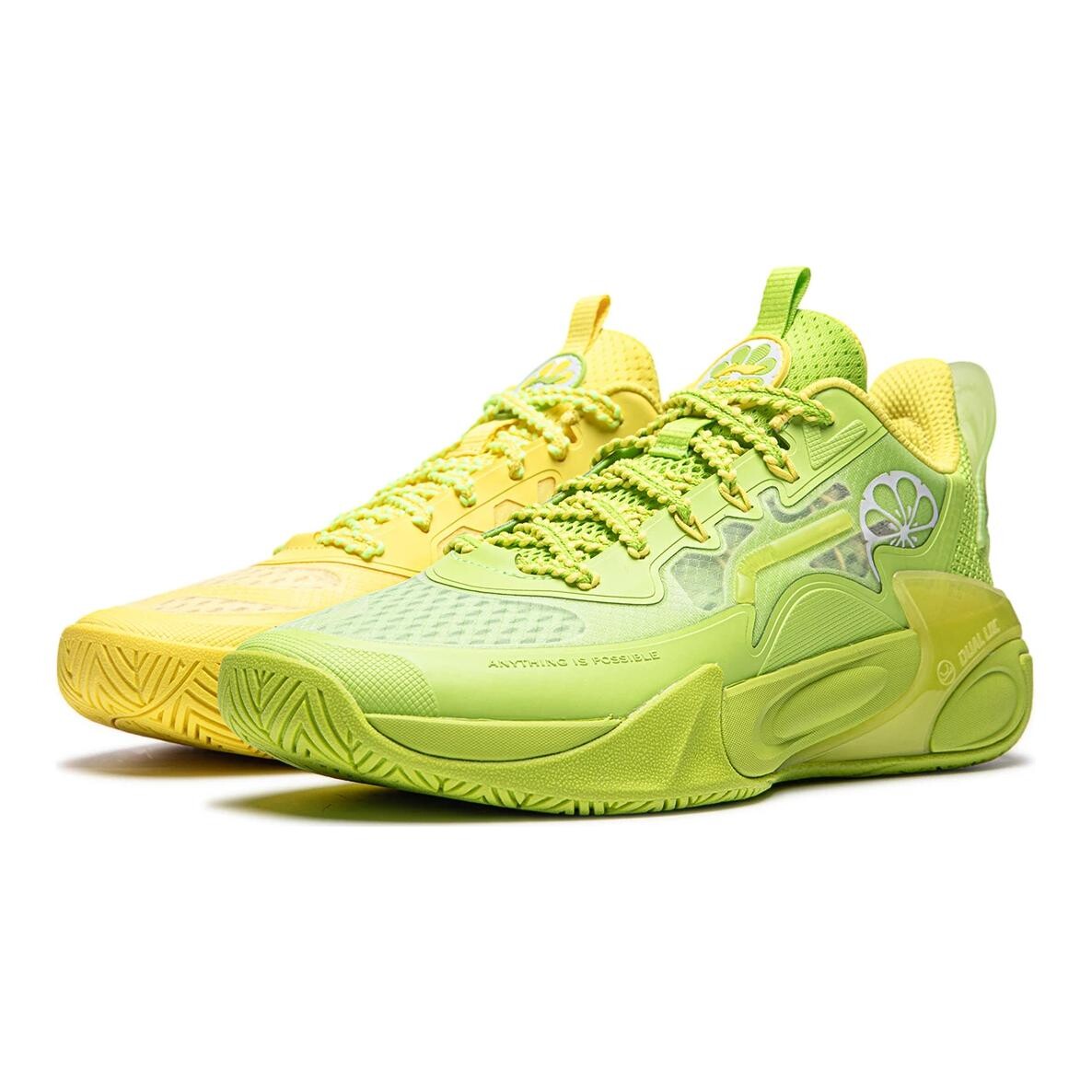 Баскетбольные кроссовки Wind Shadow 2.0 для детей GS Low-top Kiwi Yellow/Lime Green Lining Young, желтый — фото 3
