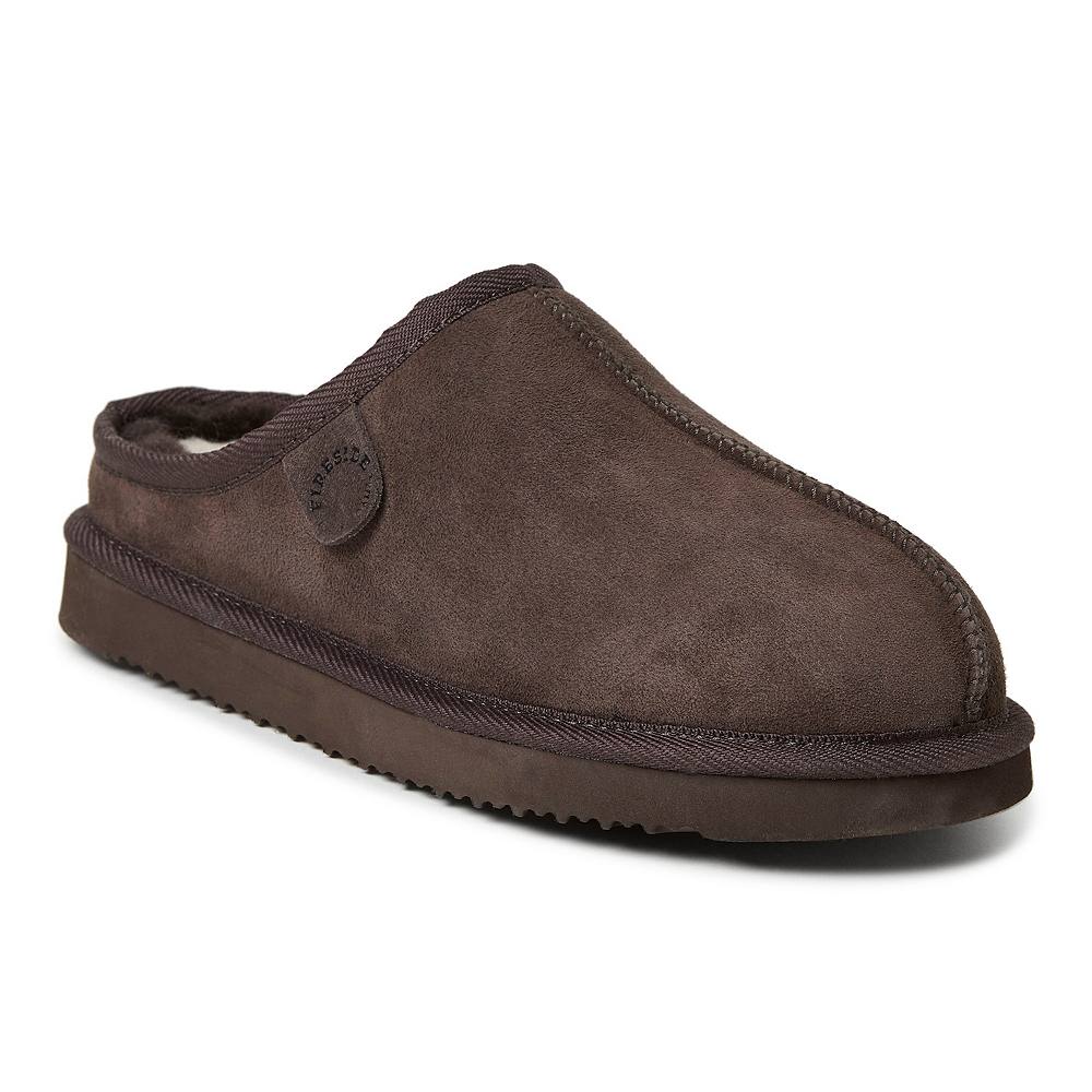 Мужские тапочки-сабо Fireside by Dearfoams Grafton из натуральной овчины, цвет Coffee