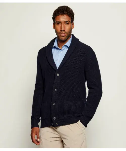 

Шерстяной кардиган Roland Regular fit Oscar Jacobson, синий