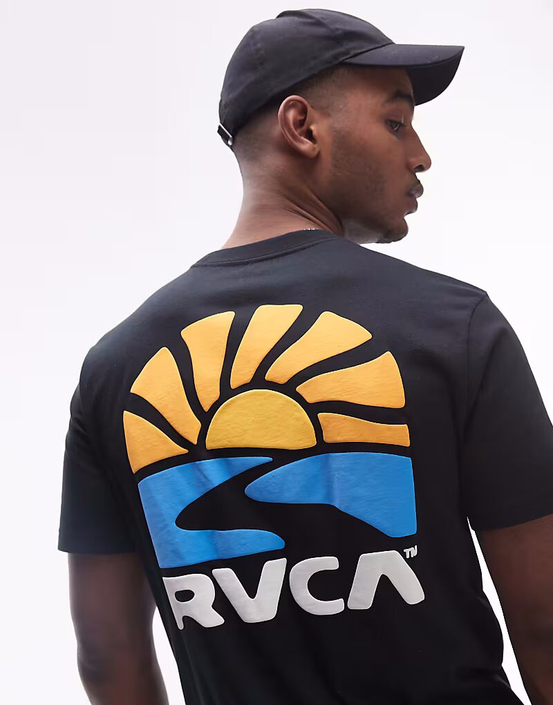 

Футболка с коротким рукавом RVCA sun phase черного цвета