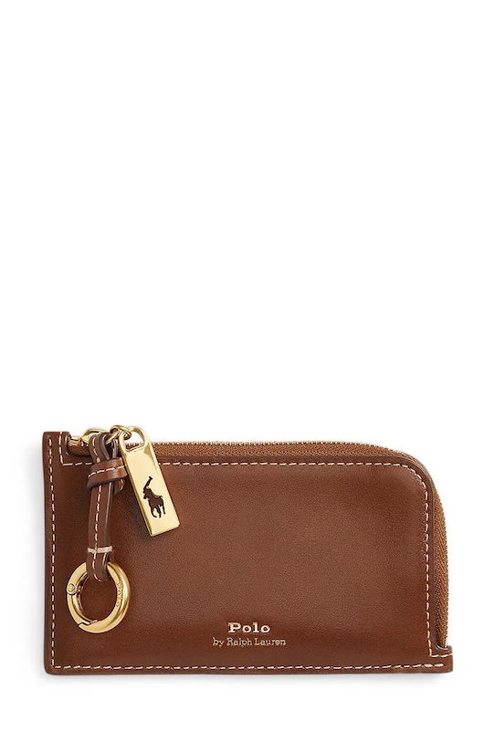 

Кожаный кошелек Polo Ralph Lauren, коричневый