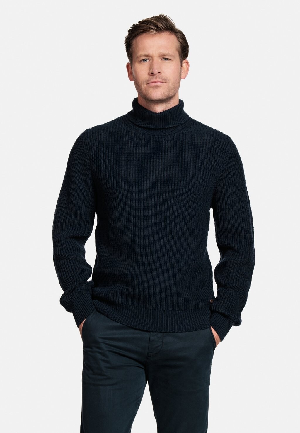 

Вязаный джемпер MODERN FIT COL STRUCTUUR Baileys, цвет navy