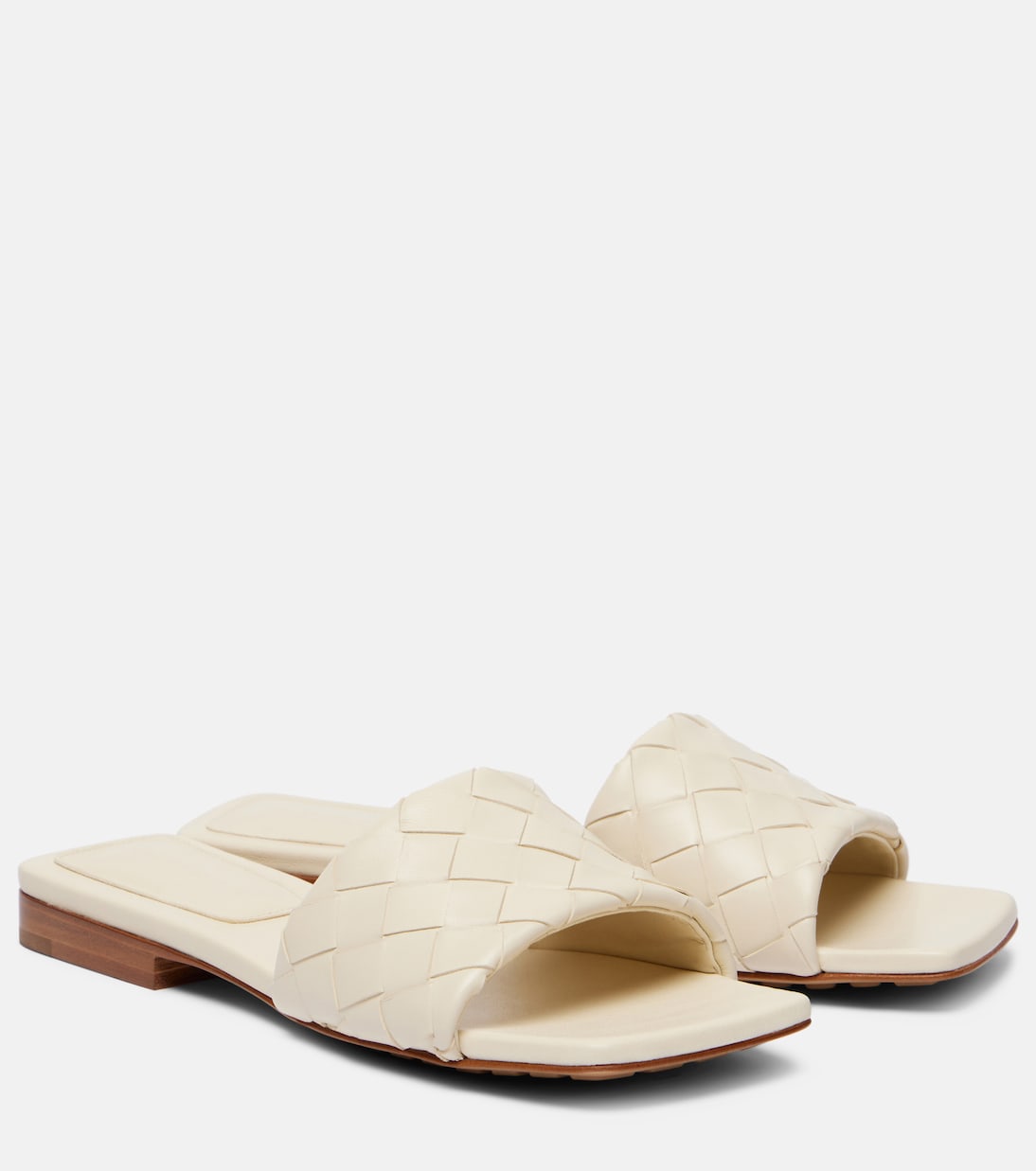 Сланцы из кожи Parco Intrecciato Bottega Veneta, Sea Salt