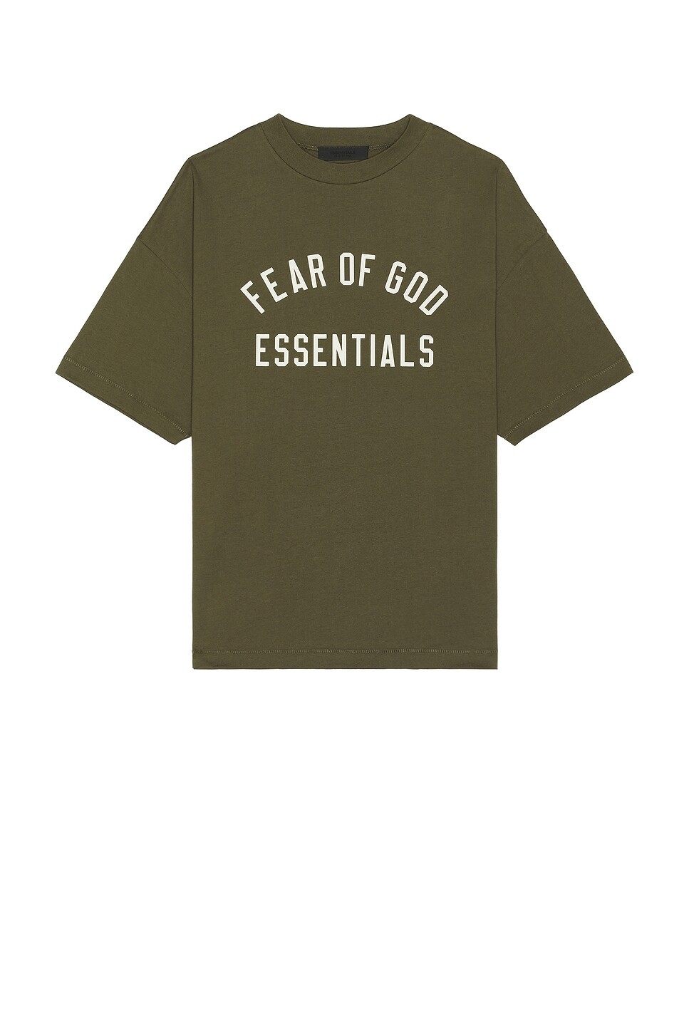 

Футболка из джерси с круглым вырезом Fear Of God Essentials, цвет Military