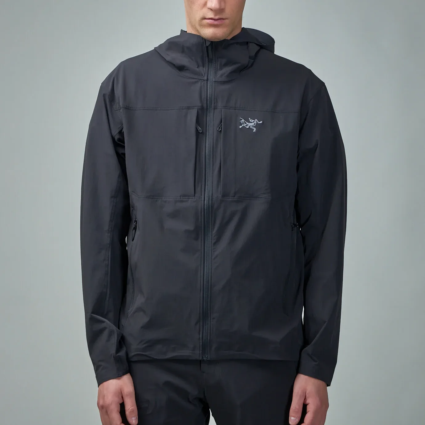 Ветровка GAMMA Outdoor для походов, водонепроницаемая, ветрозащитная, с защитой от ультрафиолета, дышащая, устойчивая к истиранию Arcteryx, черный — фото 2