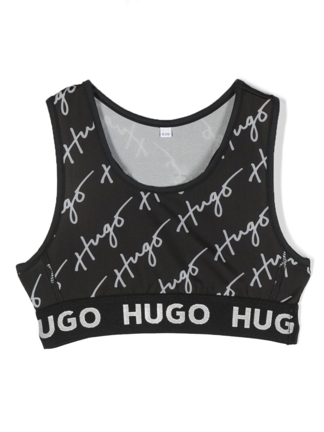 

HUGO KIDS укороченный топ с логотипом, черный