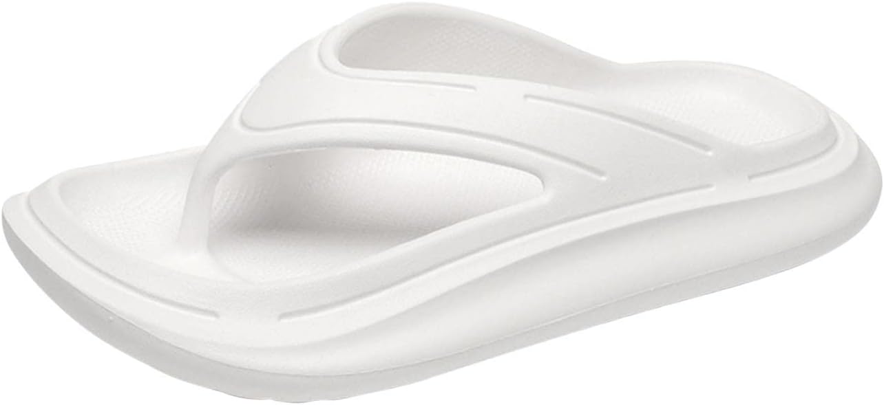 

Ортопедические шлепанцы Oiangi для женщин и мужчин с поддержкой свода стопы, мягкие вьетнамки с ремешком между пальцев, удобные пляжные сандалии на платформе, белый