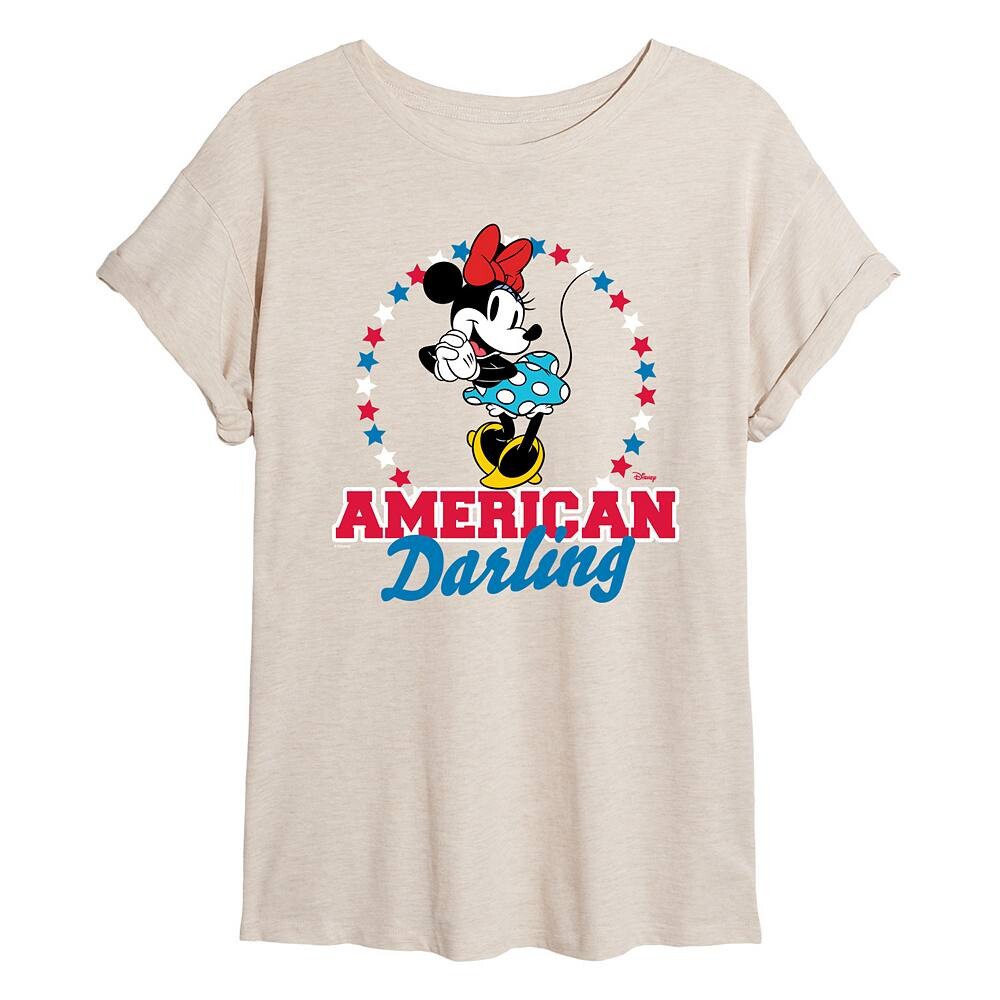 

Струящаяся футболка American Darling для детей Disney's Minnie Mouse Juniors Licensed Character, бежевый