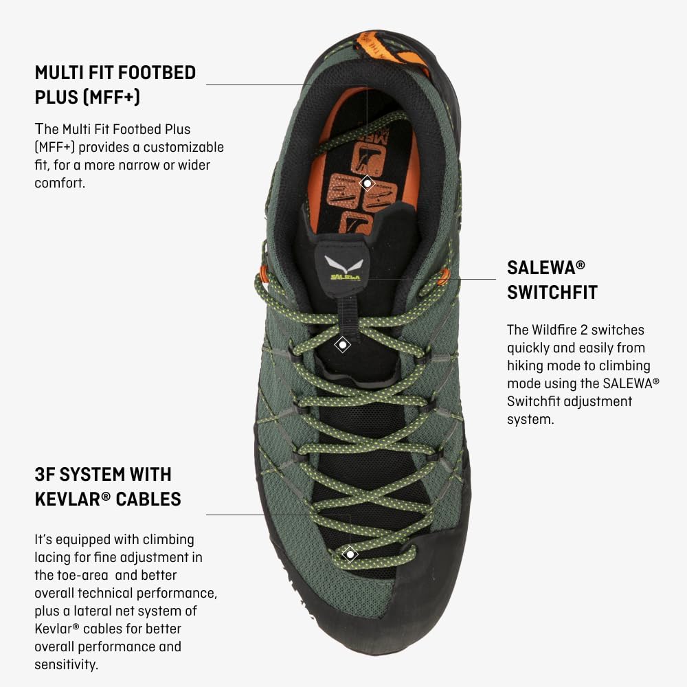 Мужские ботинки Salewa Wildfire 2 M, зеленый — фото 2