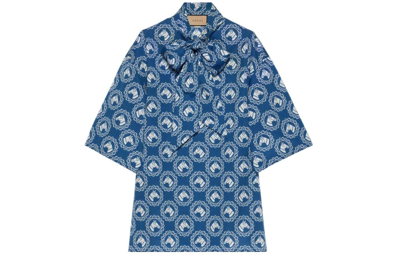 

Рубашка женская синяя Gucci