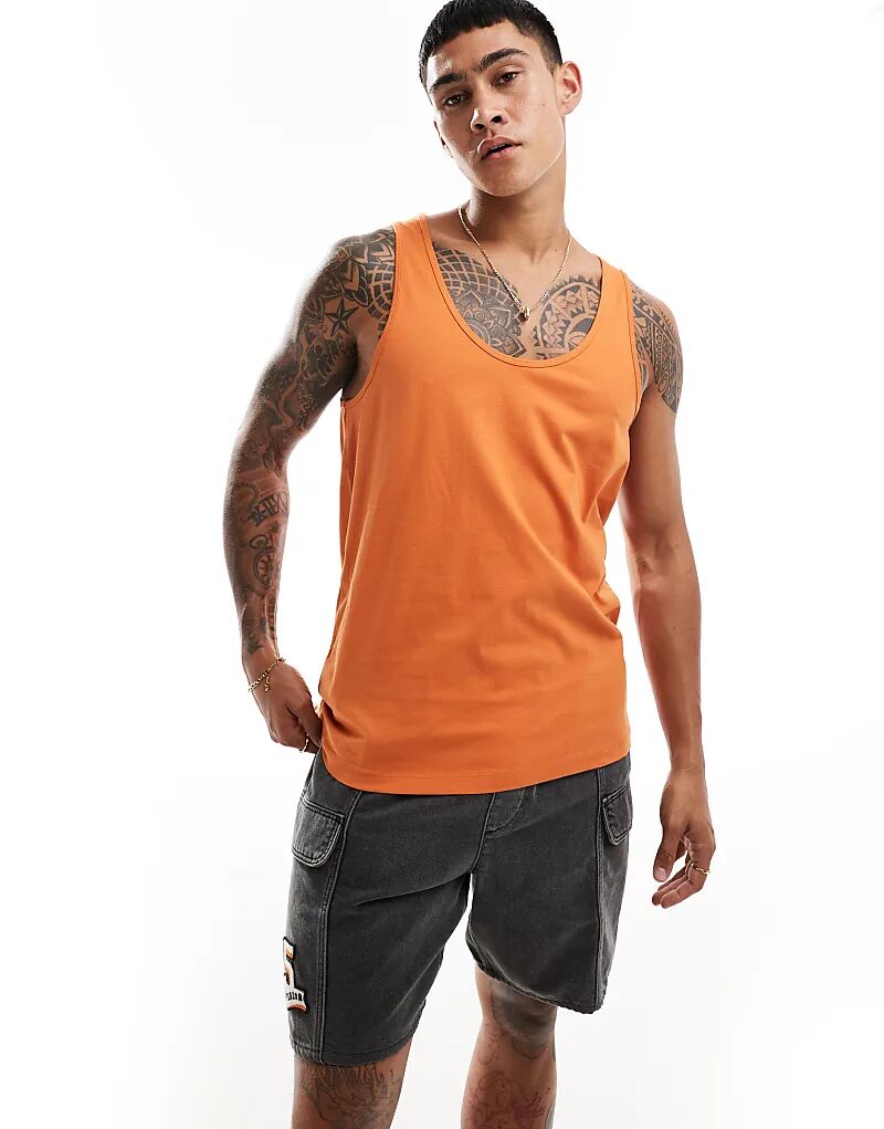 

Топ оранжевого цвета ASOS DESIGN