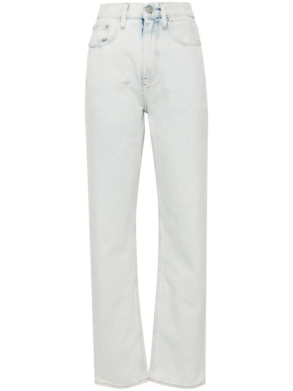 

Прямые джинсы с завышенной талией Calvin Klein Jeans, синий