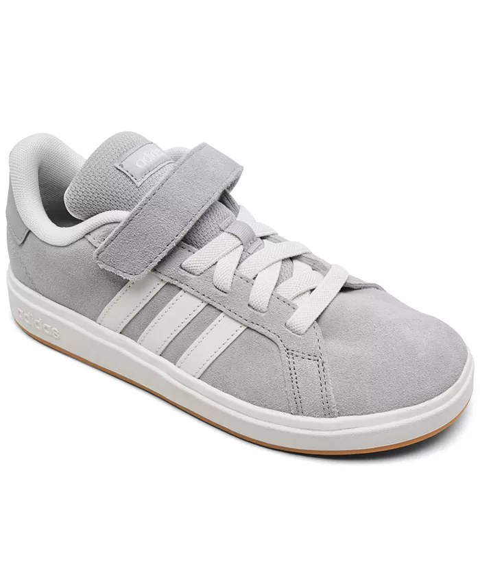 

Детские повседневные кроссовки Little Kids Grand Court 00s с застежкой на липучке от Finish Line adidas, серый