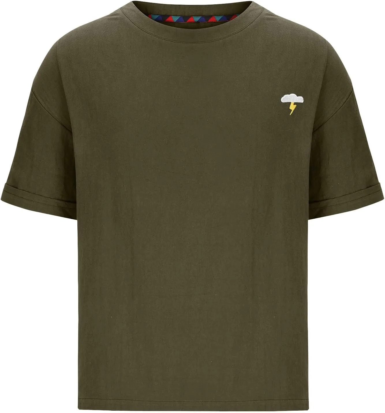 

Мужская футболка оверсайз с коротким рукавом QUNPIU