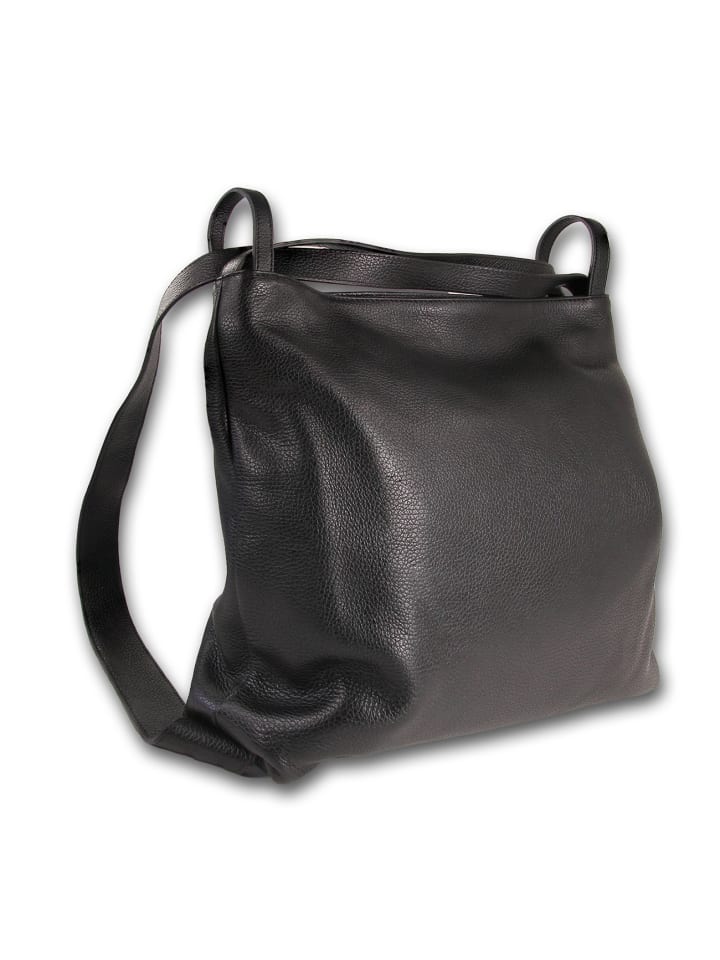 

Кожаная сумка через плечо, городской рюкзак Toscanto, черный, около 40 см