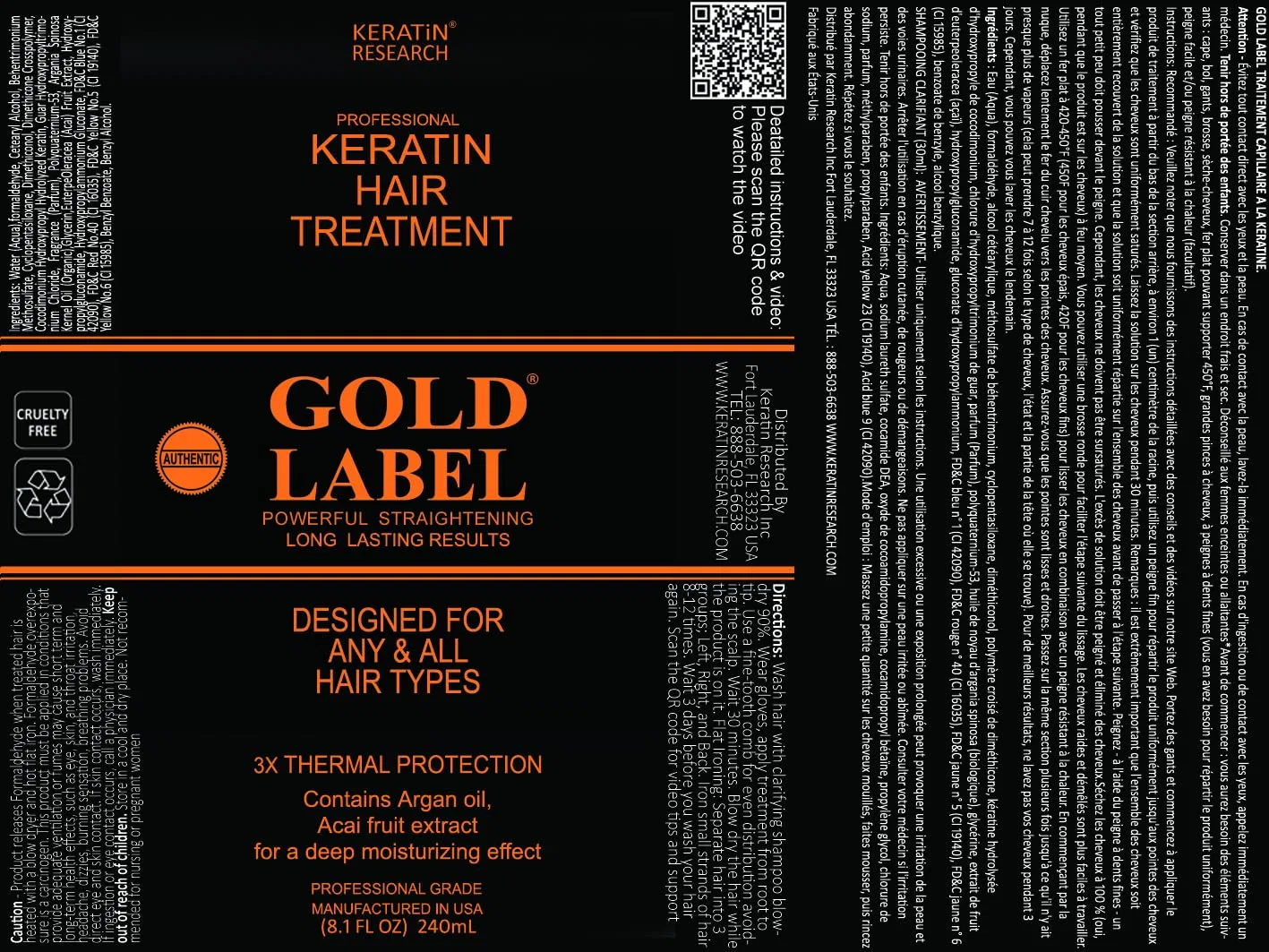 Кератиновое выпрямление волос «Gold Label Brazilian Keratin Blowout» от Super Professional Keratin Research — фото 2
