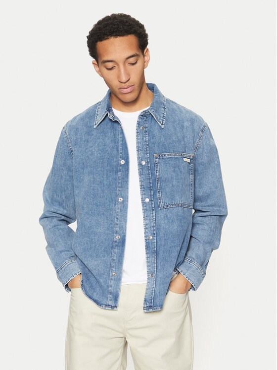 

Рубашка джинсовая стандартный крой J30J326561 Calvin Klein Jeans, синий