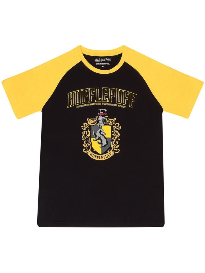 

Футболка Hufflepuff House Raglan T-Shirt черного цвета Harry Potter, Черный, Футболка Hufflepuff House Raglan T-Shirt черного цвета Harry Potter