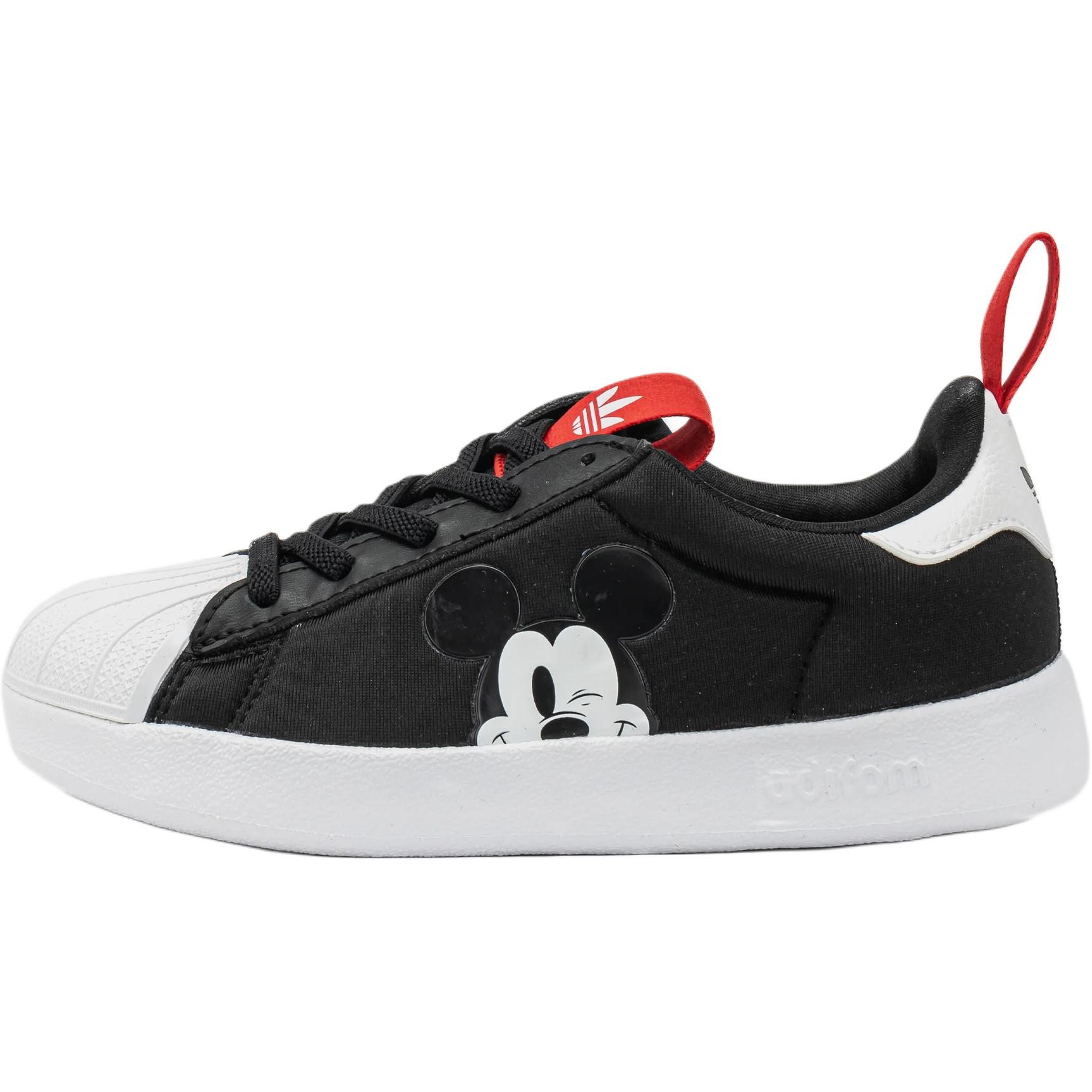 

Disney x Устойчивые к истиранию низкие детские скейтерские кроссовки Black/White Kids' Adidas Originals