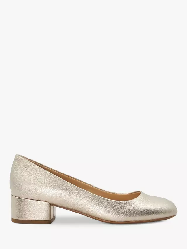 

Туфли-лодочки Dune Bracket Block Heel Leather, золотой