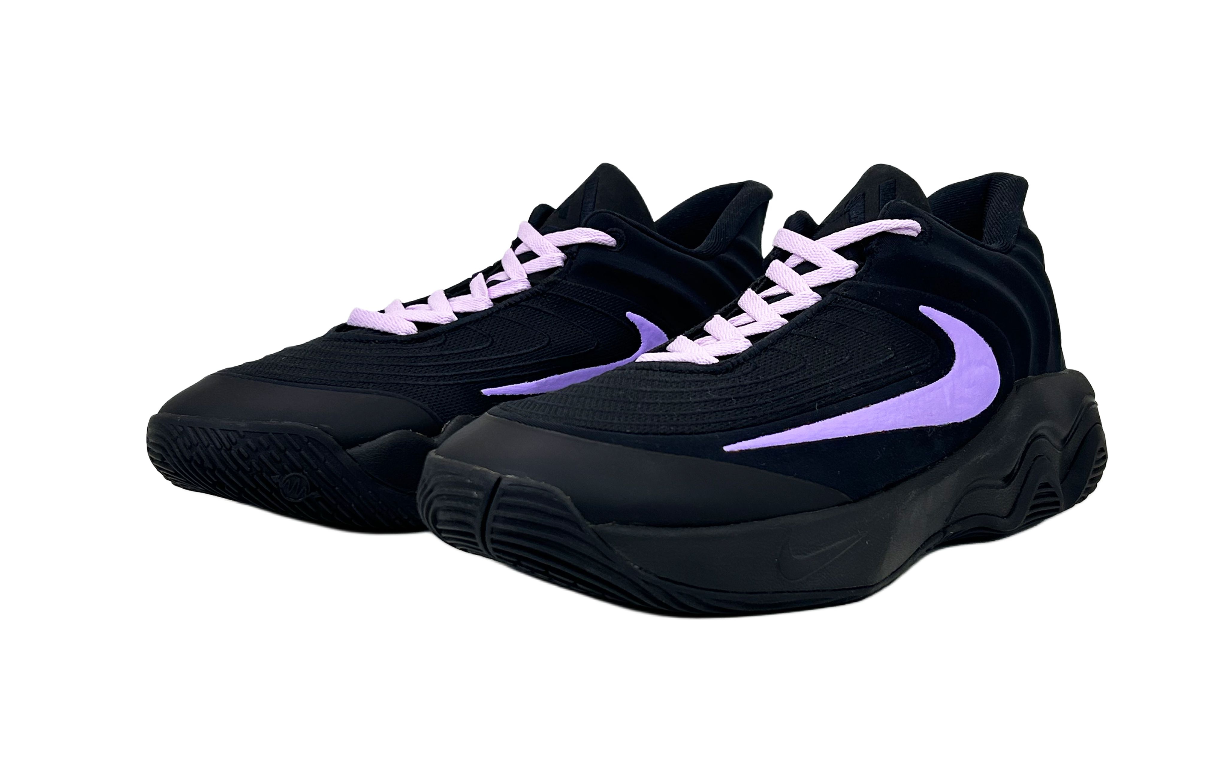 Кроссовки баскетбольные Giannis Immortality низкие мужские anti slip wear resistant черные фиолетовые Nike, черный фиолетовый — фото 4