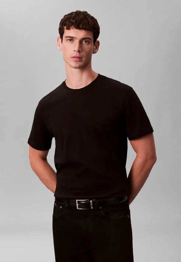 Футболка с круглым вырезом, базовая футболка Calvin Klein, Black
