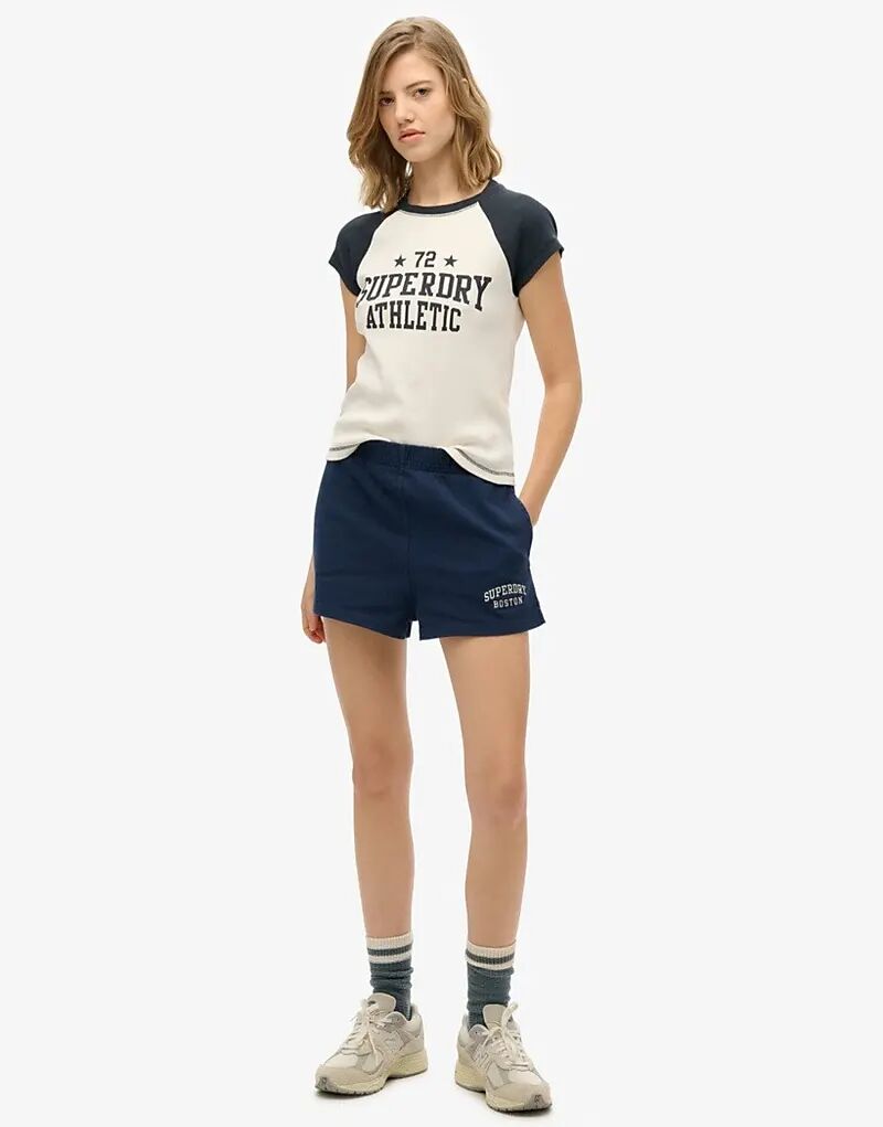 

Футболка Superdry Athletic essentials с рукавами реглан и короткими рукавами, цвет: белый/en