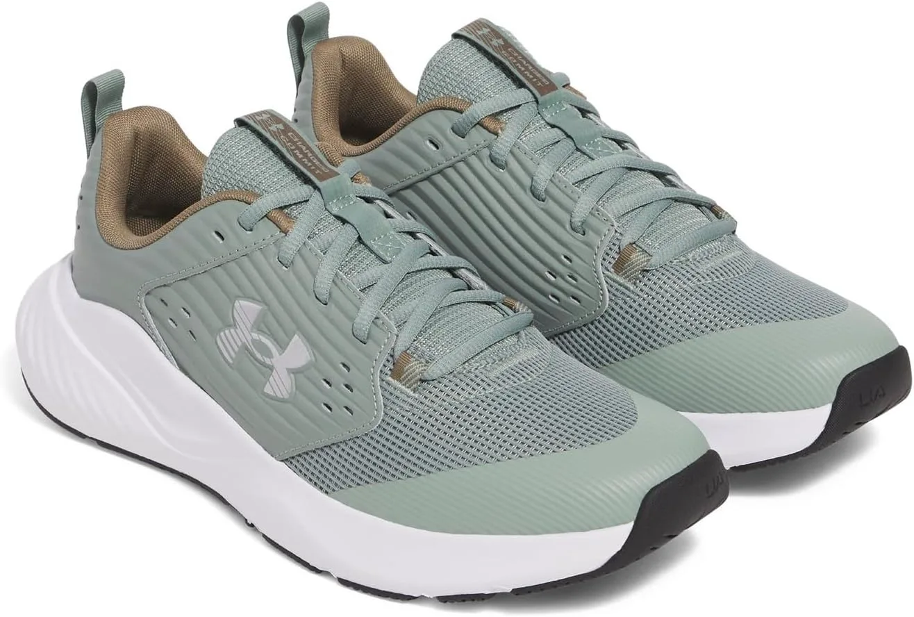 Кроссовки для мужчин Under Armour Charged Commit Trainer 4, зеленый/металлик серебристый — фото 3