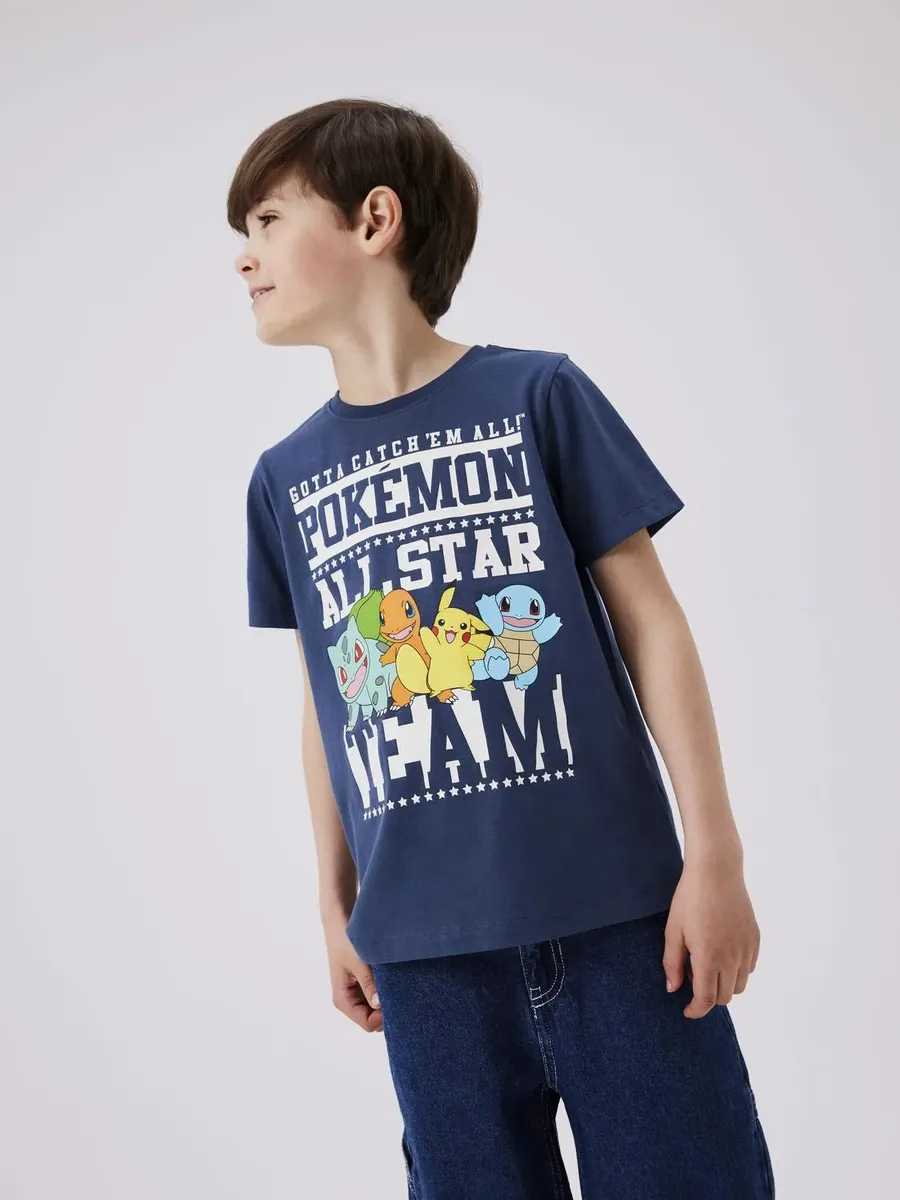 

Футболка Name It "NKMJUST POKEMON SS TOP BOX NOOS SKY", цвет Dark Denim