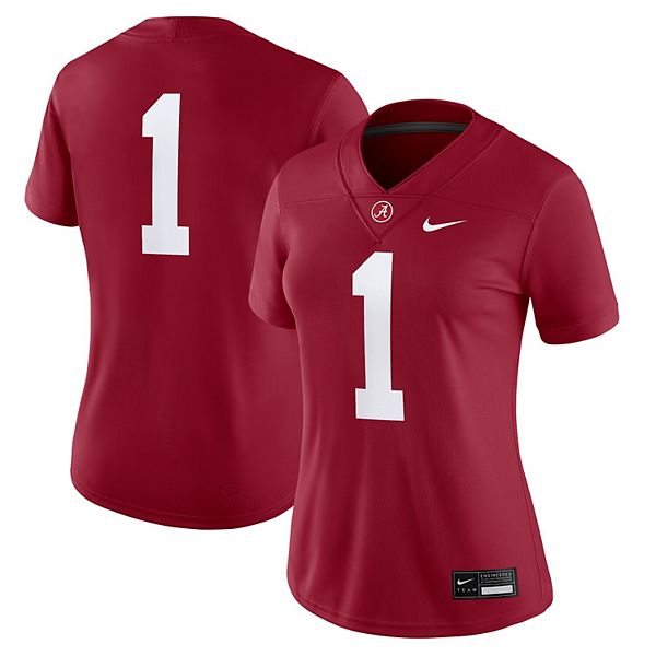 

Женская игровая футболка #1 Crimson Alabama Crimson Tide Nike